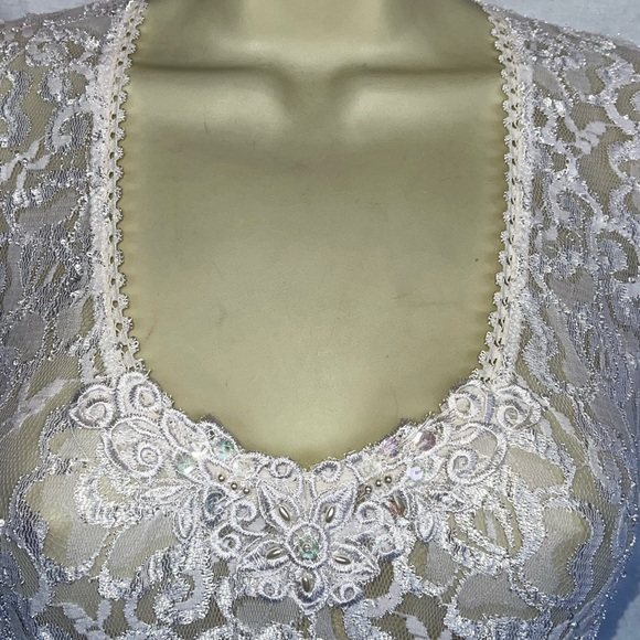 80’s Vintage Lingerie The Pleasure Company White Lace Beautiful Condition Size L - Picture 4 of 8